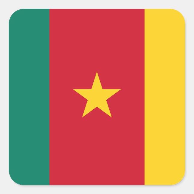 Cameroon Flag Square Sticker (Front)