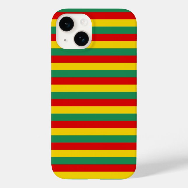 cameroon flag stripes country pattern green red ye Case-Mate iPhone case (Back)