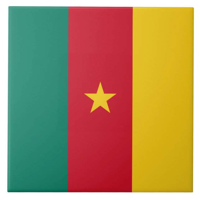 Cameroon Flag Tile (Front)