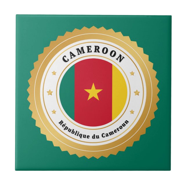Cameroon Flag Tile (Front)
