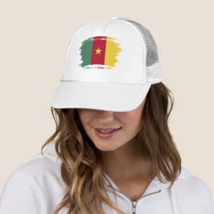 Cameroon flag trucker hat
