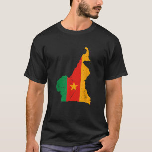 Cameroon Flag with Map Souvenir Tee