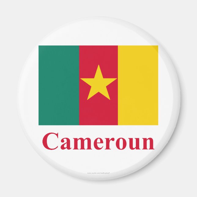 Cameroon Flag with Name in French Magnet (Front)