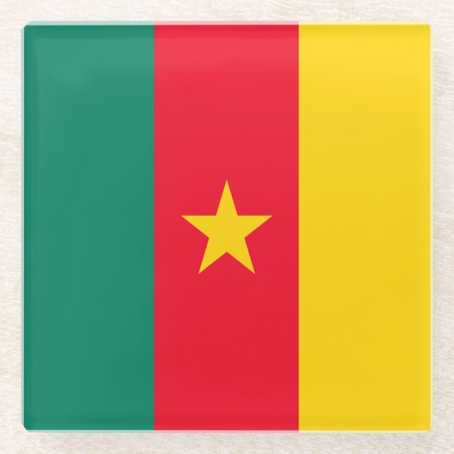 Cameroon Glass Coaster (Front)
