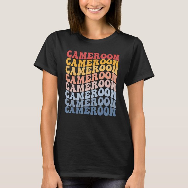 Cameroon Groovy Retro Cameroonian T-Shirt (Front)