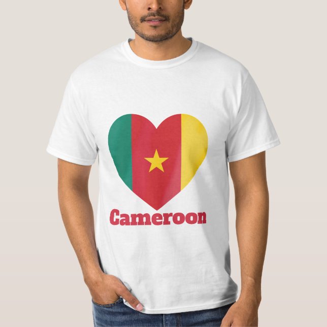 Cameroon Heart Flag T-Shirt (Front)