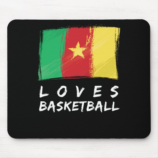 Cameroon Loves Basketball  Mouse Mat (Front)