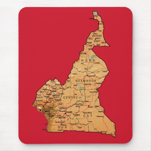 Cameroon Map Mousepad (Front)