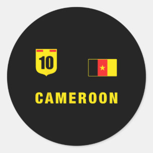 Cameroon Outfit Green Cameroon Apparel Design Men Classic Round Sticker
