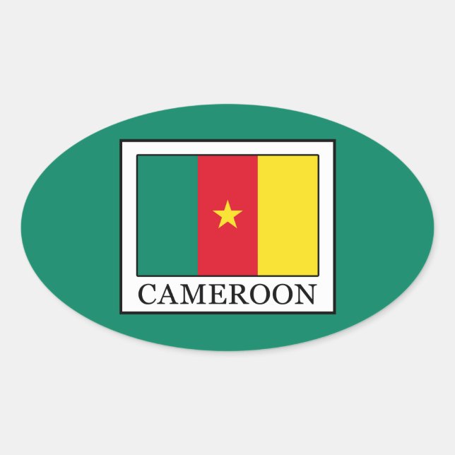 Cameroon Oval Sticker (Front)