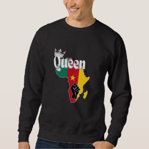 Cameroon Queen With Cameroon Flag In Africa Map Fi Sweatshirt