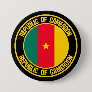 Cameroon Round Emblem 7.5 Cm Round Badge