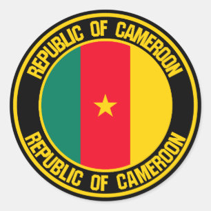 Cameroon Round Emblem Classic Round Sticker