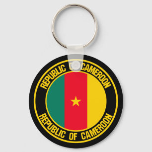 Cameroon Round Emblem Key Ring