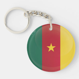 Cameroon  Round Icon Flag Key Ring