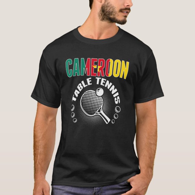 Cameroon Table Tennis     Support Cameroonian Ping T-Shirt (Front)