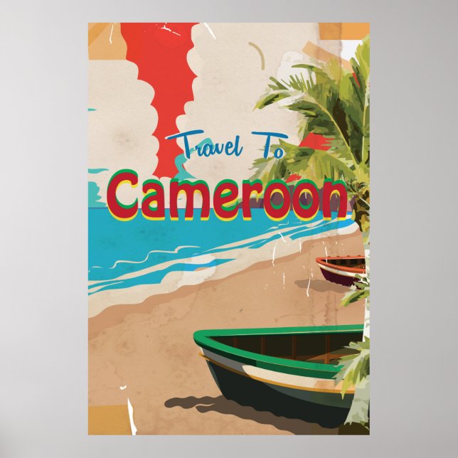 Cameroon vintage travel poster (Front)