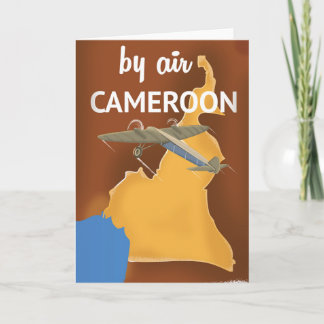 Cameroon Vintage Travel poster Holiday Card