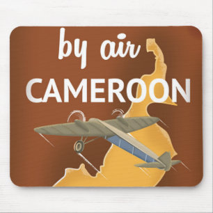 Cameroon Vintage Travel poster Mouse Mat
