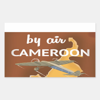 Cameroon Vintage Travel poster Rectangular Sticker