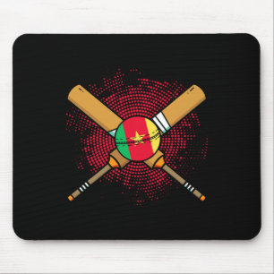 Cameroonian Cricket Racket And Ll Flag Of Cameroon Mouse Mat