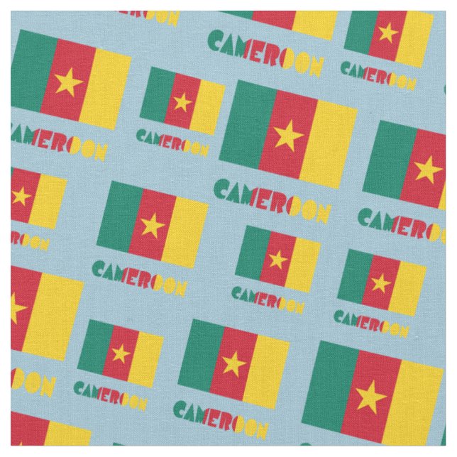 Cameroonian Flag and Cameroon Fabric (Close Up)