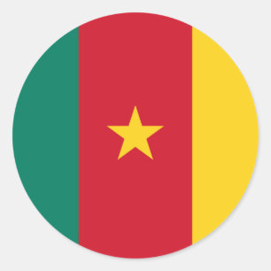 Cameroonian Flag, Flag of Cameroon Classic Round Sticker