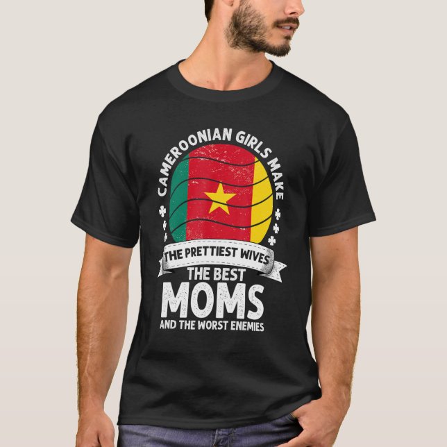 Cameroonian Mum Mothers Day Mama Cameroonian Ameri T-Shirt (Front)