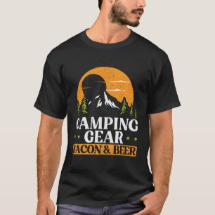 Camg And Bacon Meat Camp Camper I Love Bacon T-Shirt