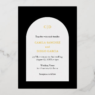 Camila Black Arch Modern Wedding