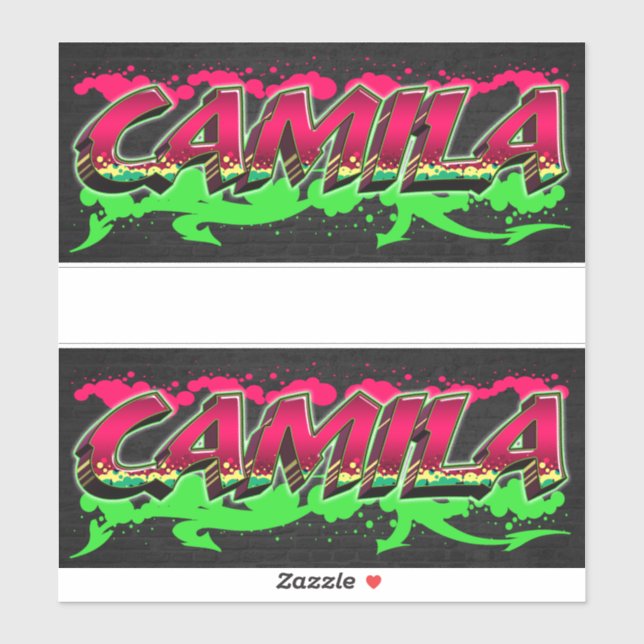 Camila First Name Graffiti Sticker (Sheet)