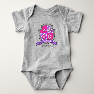 Camila name meaning unicorn princess letter C Baby Bodysuit