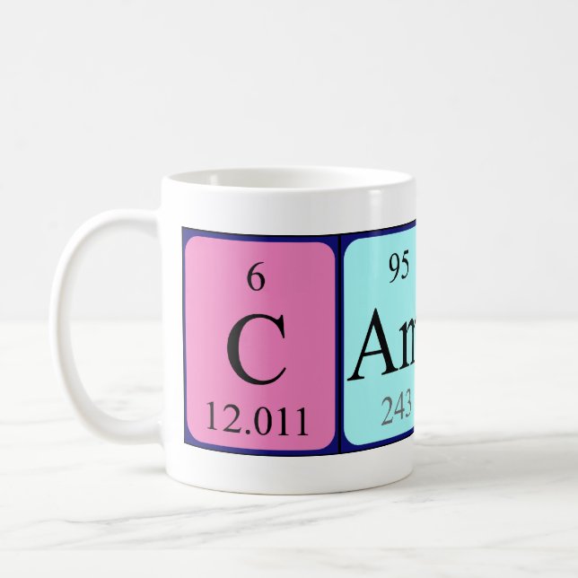 Camila periodic table name mug (Left)