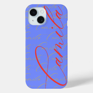Camila Repeating Name Pattern iPhone 15 Case