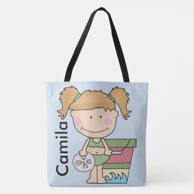 Camila's Personalised Beach Tote Bag (Front)