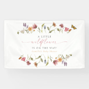 CAMILLA Little Wildflower On The Way Baby Shower Banner
