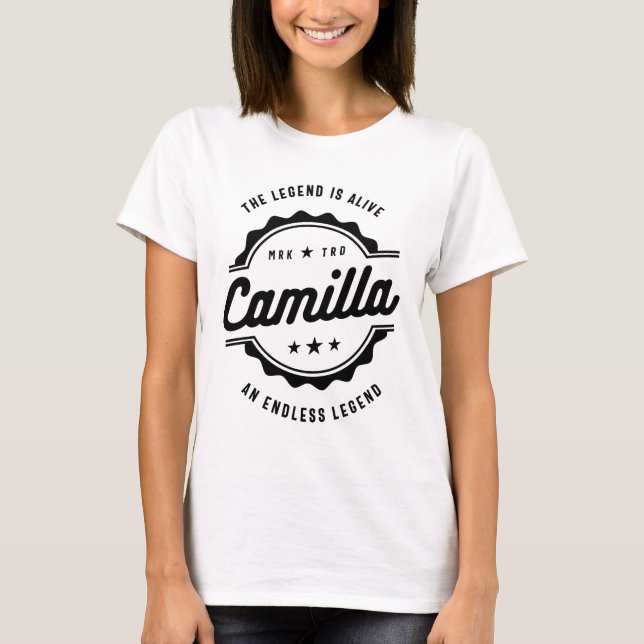 Camilla Personalised Name Birthday Gift T-Shirt (Front)