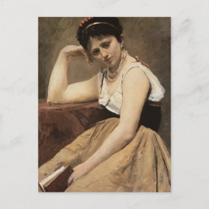 Camille Corot- Interrupted Reading Postcard