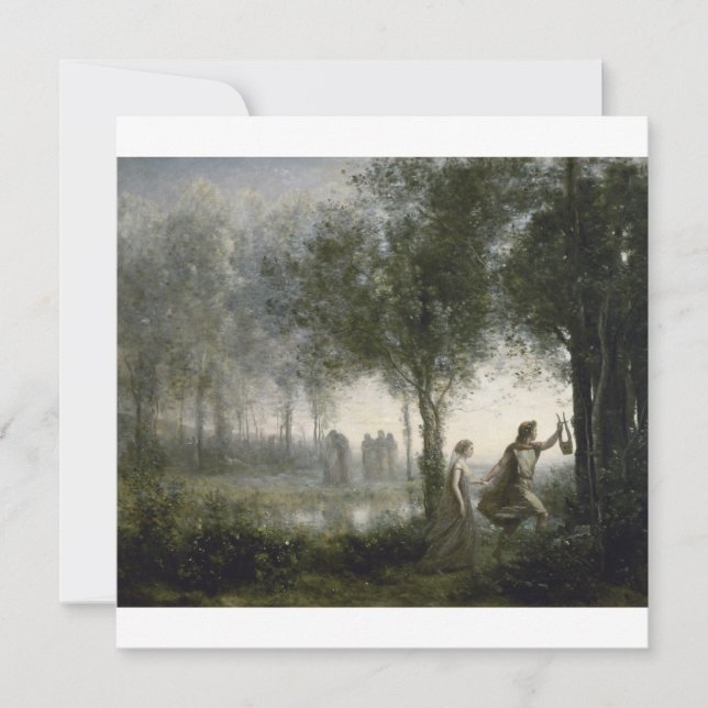 Camille Corot - Orpheus Leading Eurydice From The Holiday Card (Front)