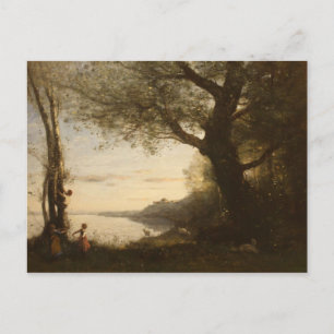 Camille Corot Painting Postcard
