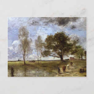 Camille Corot- The Cow Path Postcard