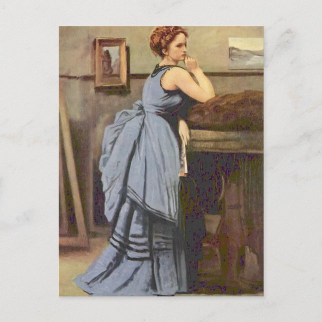 Camille Corot- The Woman in Blue Postcard (Front)