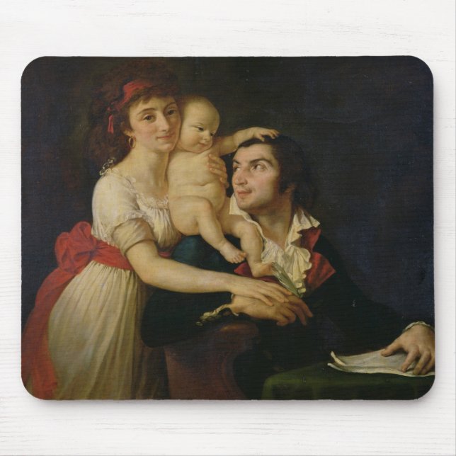 Camille Desmoulins  his wife Lucile  and their Mouse Mat (Front)