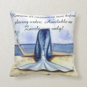 Camille Grimshaw Beach Margarita Mermaid Pillow
