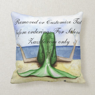 Camille Grimshaw Beach Pina Colada Mermaid Pillow
