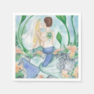 Camille Grimshaw I Do Mermaid Wedding Napkins