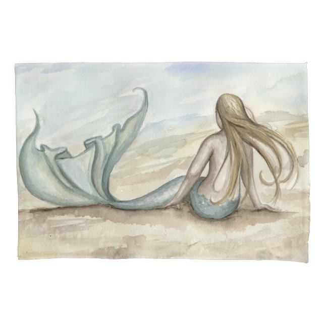 Camille Grimshaw Seaside Mermaid Pillowcase (Front)