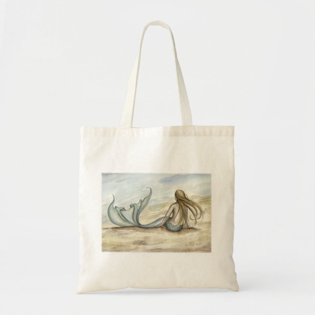 Camille Grimshaw Seaside Mermaid Tote Bag (Front)