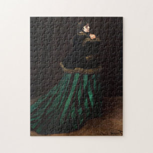 Camille in Green Dress Monet Fine Art Jigsaw Puzzle