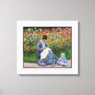 Camille Monet and a Child 1875 Fine Art Canvas Print